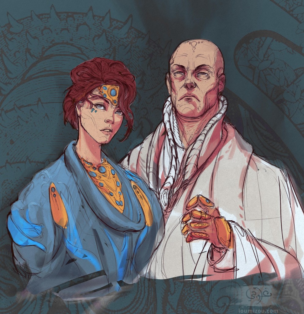 Sketch : Rich Merchants Couple